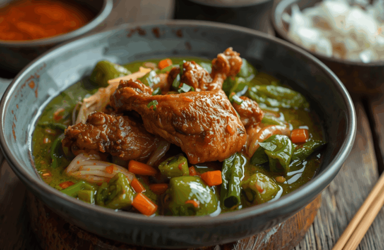 Makanan sehat rendah kalori dengan nasi merah, ayam panggang, dan sayuran segar