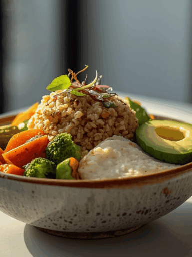 Overnight oats dengan buah segar sebagai sarapan sehat modern